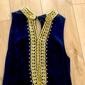 Lilly Pulitzer Navy and Gold Maxi